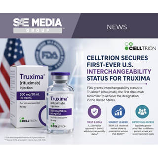News - Celltrion Secures First-Ever U.S. Interchangeability Status for Truxima (rituximab) Biosimilar